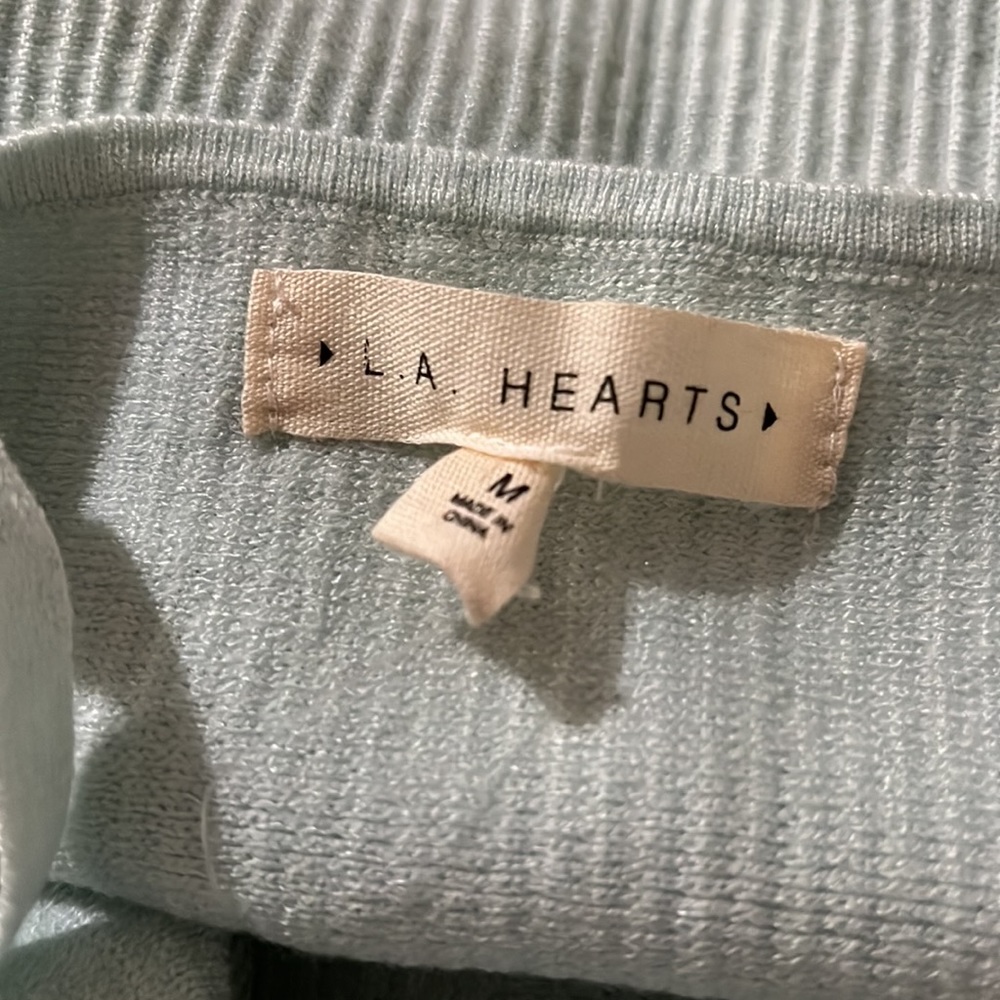LA Hearts PacSun Mint Cropped Sweater Knit Halter Cami with Criss-Cross Back NWT - Picture 7 of 11